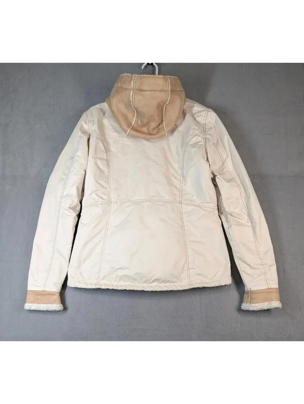 Kuhl Projekt Womens Medium Beige Fleece Lined Hooded Winter Jacket Coat Ski - Picture 2 of 12